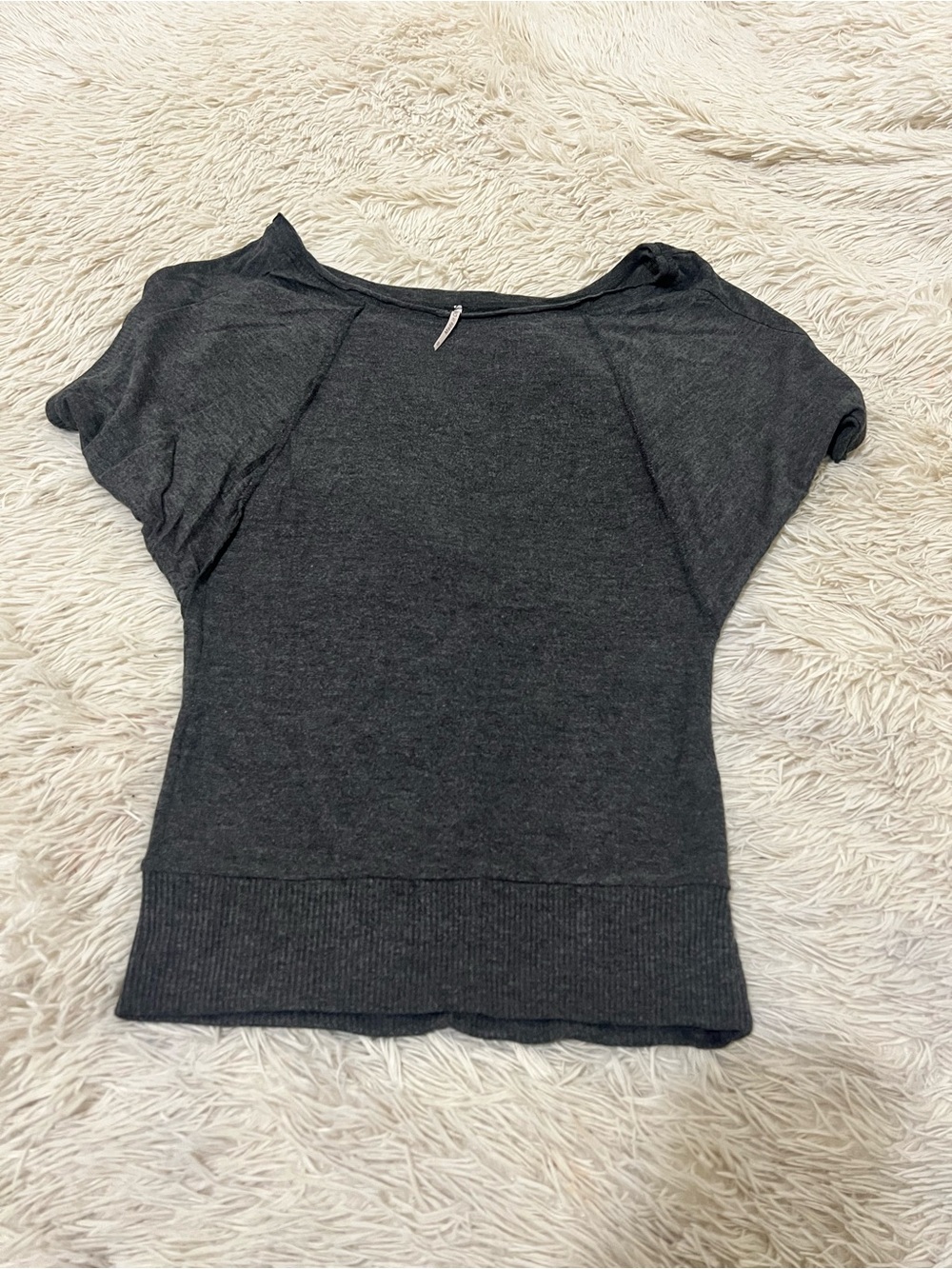 Charcoal Gray Women's Short Sleeve Top